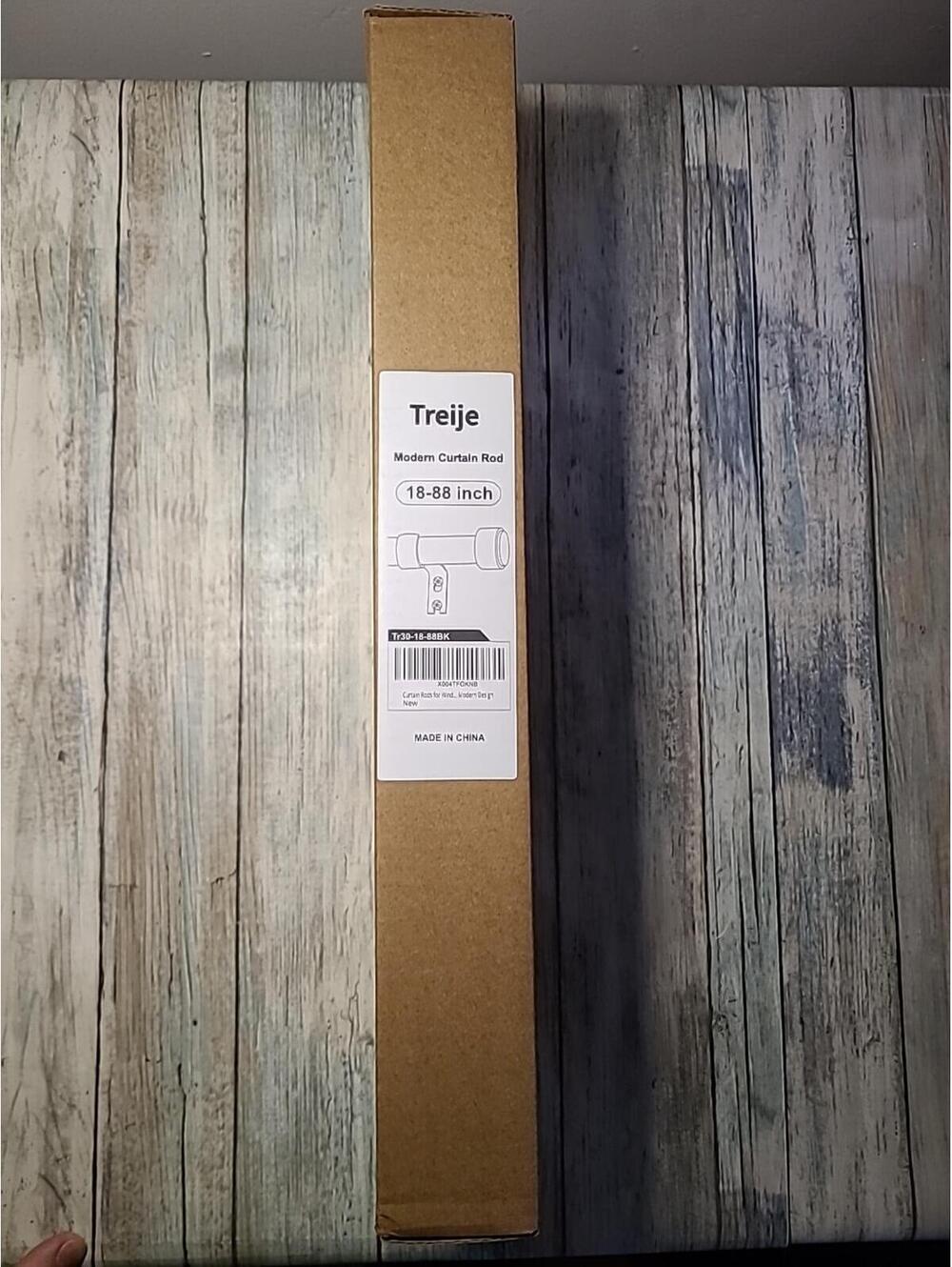 Treije Modern Curtain Rod 18 To 88 In Brand New Still In Box TR30-18-88 BK
